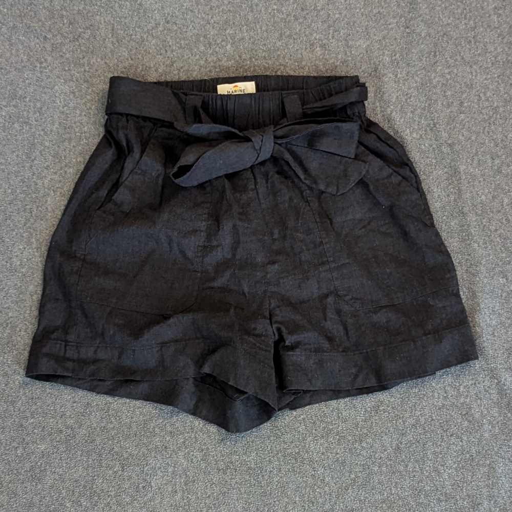 NWOT Marine Layer Karleigh Belted Short in Black Size XS